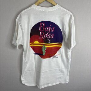 Baja Rosa The Agave Legend Graphic T-Shirt White Men’s Large Liquor Pink